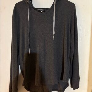 Women's Gray Hoodie Top